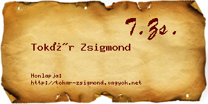 Tokár Zsigmond névjegykártya