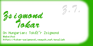 zsigmond tokar business card